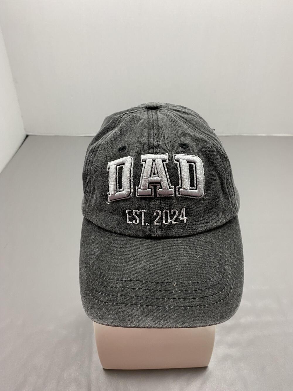 DAD Hat Cap Strap Back One Size Gray Twill Cotton Baseball Cap Adjustable Mens